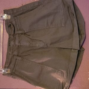 High waist paper bag cargo shorts